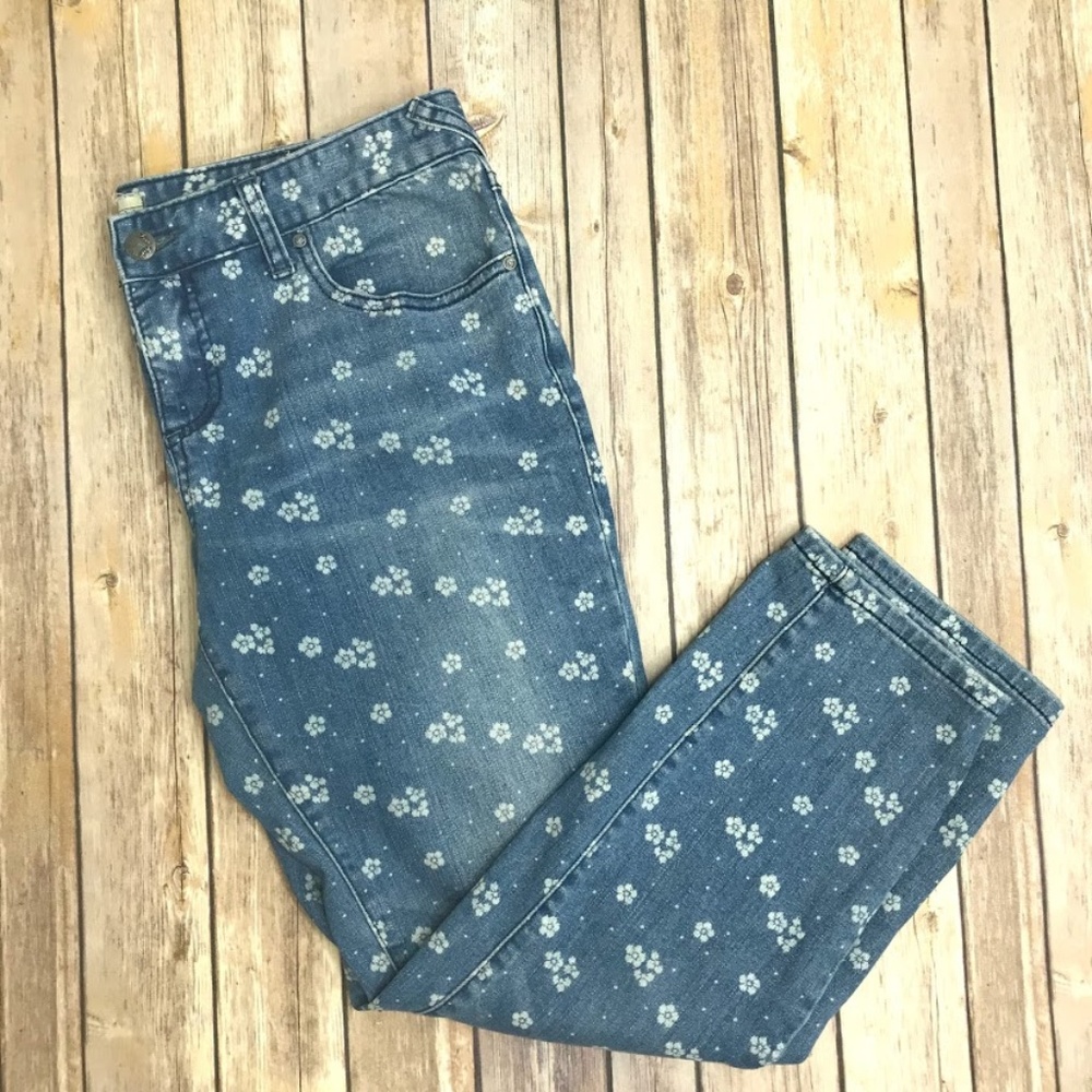 Free People Ditsy Floral Ankle Crop Jean